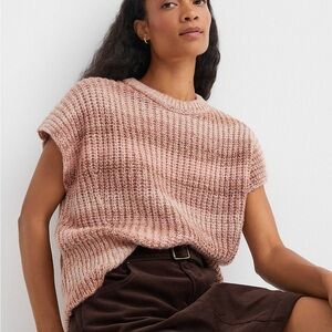 Loft Spacedye Wedge Sweater in Brown Multi Size S NWT